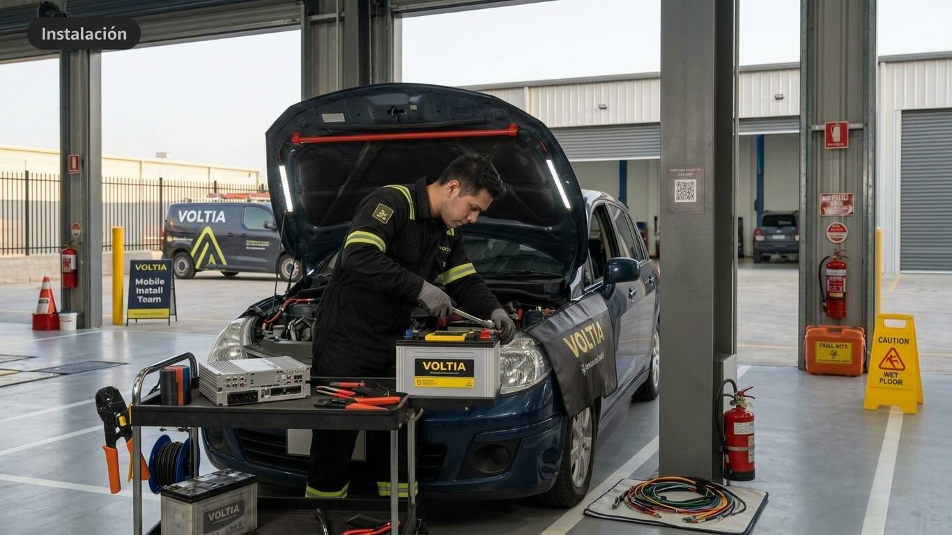 Proceso de instalación de batería VOLTIA